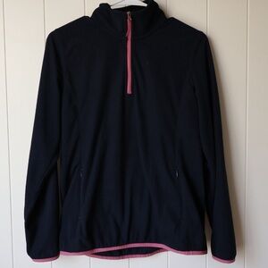 Orvis Fleece 1/2 Zip Navy Size S Lightweight Hiking Pullover Women’s Small